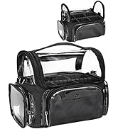 NAONAYA Makeup Brush Case, Large Makeup Brush Holder Professional Makeup Artist Travel Case Clear...