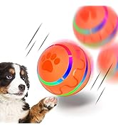 IFurffy Peppy Pet Ball for Dogs, Interactive Dog Toy Durable Automatic Rolling Ball with Led Flas...