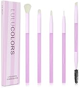 5 Pcs Premium Eye Makeup Brush Set, Eyeshadow Brush, Eyeliner Brush, Blending Brush, Eyebrow Brus...