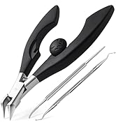 Ingrown Toenail Clippers for Seniors Thick Toenails, Straight Nail Clipper for Men, Heavy Duty To...