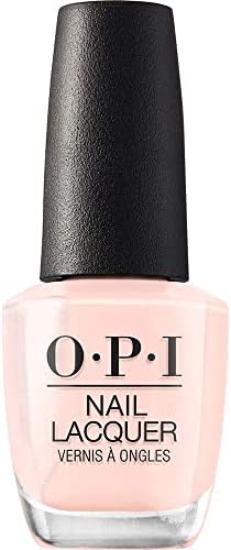 OPI Nail Lacquer Bubble Bath | Sheer Nude Pink Crème Chip Resistant Nail Polish | Fast Drying, Streak Free