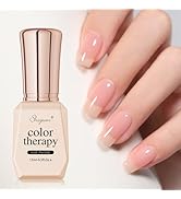 SHOYUM Sheer Jelly Nude Gel Nail Polish, 1 Pcs 15ml Neutral Transparent Gel Polish Color, Soak Of...
