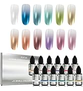 FAVAI Aurora Collection(#A) 12 Colors Airbrush Gel Nail Polish Air Gel Set, 12 Luxurious Metallic...