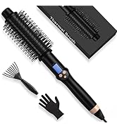 1.5 inch Thermal Brush, 11 Temp Setting Heated Round Brush Curling Iron, LCD Display 230°F-410°F ...