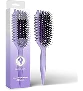 Bounce Curl Volume EdgeLift Brush, 5-in-1 Tool for Volumized Waves, Curls & Coils - Purple