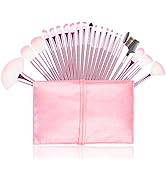 Makeup Brushes, Premium Pink Makeup Brush Set 22pcs Foundation Kabuki Blush Fan Eyeshadow Brushes...
