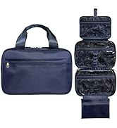 Nicole Miller New York Once Upon a Rose Makeup Bag, Multifunctional Travel and Toiletries Bag, Co...