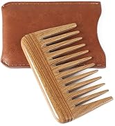 Onedor Handmade 100% Natural Green Sandalwood Hair Combs -Anti-Static Sandalwood Scent Natural Ha...