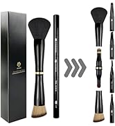 2 Pack 4 in 1 Makeup Brush, Travel Makeup Brush Set with Case, Foundation Brush, Concealer Brush,...