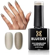 BLUESKY 2 IN 1 Pastel Olivine Gel Nail polish & Matte Top Coat for DIY Manicure Nail Salon Nail A...