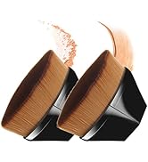 2 Pack Foundation Brush - BEAHOT Kabuki Hexagon Make Up Brushes for Face Blush Professional Flat ...
