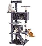 Epetlover 54-Inch Cat Tree Multi-Level Condo Tower Bed Furniture Kitten Play House with Scratchin...
