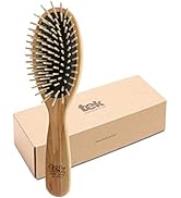 TEK - Large Oval Ash Wood Brush Handmade in Italy, with Short Tooth, Universal for All Hair Types...