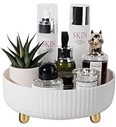 Makeup Perfume Organizer Tray 360 Degree Rotating Lazy Susan Skincare Lotion Organizer Spinning C...