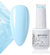 Arte Clavo 15ml Pastel Blue Gel Nail Polish Macaron Baby Blue Gel Polish Bright Colors Candy Nail...
