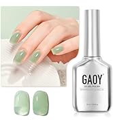 GAOY Jelly Gel Nail Polish, 16ml Sheer Green Translucent Soak Off Gel Polish, UV Light Cure for N...