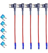 Sodcay 5 PCS 12V Car Add-a-Circuit Fuse, with 4 x 15A Inserts, TAP Adapter Mini ATM ATO Blade Fus...