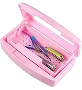 AREMOD Nail Tool Sterilizer Box Plastic Sterilization Tray for Nail Tweezers Clean Nail Art Manic...