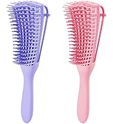 EKONAER 2 Pack Hair Detangling Brush for Easy Dtangler Curly Hair including Kinky Wavy Hair, Curl...