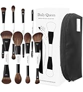 Daily Queen Portable Makeup Brush Set 8pcs Dual Kabuki Powder Concealers Eye shadows Blush Eyelin...