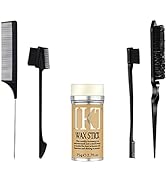 VOLLUCK Hair Wax Stick for Wigs + 4 PCS Edge Brushes Hair Styling Comb Set, Edge Control Slick St...