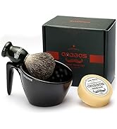 Anbbas Badger Hair Shaving Brush with 100G Shaving Soap Bar and Upgrade Lathering Way-POP Mug A5 ...