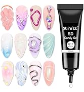 SUPWEE 3D Nail Art Gel Clear Sculpting Gel for Nail Art Design DIY 3D Embossing Gel for Painting ...