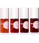 ZHISHUDL 4 Colors Lip Tint Lip Stain Lip Tint Stain Set Plumping Lip Gloss Set Tinta Para Labios ...