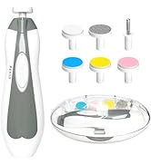 Baby Nail Trimmer Electric, 6 in 1 Baby Nail File Clippers Infant Grooming Kit Manicure Set for T...