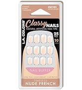L.A. COLORS Classy Nail Tips (carded), Timeless Nude French CNT101B