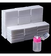 1000 Pcs Gel Nail Polish Remover, Lint Free Nail Wipes Cotton Pad with a Pump Dispenser Bottle Di...