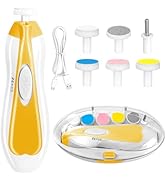 Baby Nail Trimmer Electric, 6 in 1 Rechargeable Baby Nail Clippers Manicure Set Grooming Kit for ...