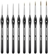 MARTCOLOR Detail Paint Brush Set, 9pcs Miniature Paint Brushes for Fine Detailing, Art Painting, ...
