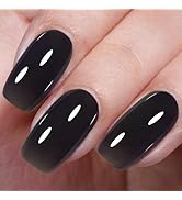 AILLSA Black Jelly Gel Nail Polish Forest Night Translucent Gel Polish Dark Color Sheer Gel Polis...