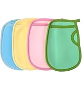 Healvian 4PCS Exfoliating Gloves,Soft Kids Bath Mitt,Korean Exfoliating Mitts,Baby Body Wash Glov...