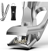FVION Angled Head Toe Nail Clippers for Thick Nails - Ergonomic Long Handle Toenail Clippers for ...