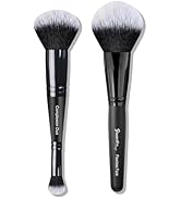 Duo Ended Foundation Concealer Blending Makeup Brush with Flawless Fluff Large Face Brush