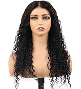 BIG G HAIR 20 inch Deep Wave Middle Part Vietnamese Human Hair HD Lace Closure Wig 5x5 With Adjus...