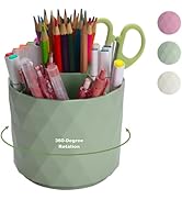 HSSPANFN Desk Pencil Pen Holder,5 Slots 360°Degree Rotating Desk Organizers And Accessories, Make...