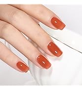 SHOYUM Jelly Maple leaf Translucent Gel Nail Polish, 15ml Sheer Dark Brown Neutral Gel Polish, UV...