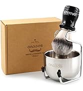 Anbbas Synthetic Badger Shaving Brush Set, 3IN1 Shaving Kit with Stainless Steel Shaving Stand an...
