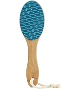 FVION Bamboo Foot File Callus Remover - Portable Foot Scrubber Pedicure Feet Sander File, Double-...