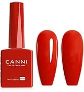CANNI Red Gel Nail Polish, 1Pcs Bright Red Gel Polish Neon Red Orange Color Nail Polish Gel High ...