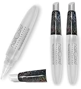Refillable Holographic Cuticle Oil Pen for Nails - Empty Holo Squeeze Nail Oil Pen with Brush fro...