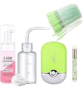 AREMOD Lash Shampoo for Eyelash Extension, Lash Cleanser with USB Lash Fan,50ml Lash Mousse,Masca...