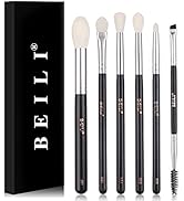 BEILI Eye Makeup Brushes 6pcs Eyeshadow Brushes Natural Goat Professional Makeup Brushes Set for ...