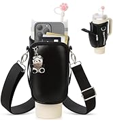 Stanley 40 oz Water Bottle Carrier Bag with Phone Pocket, Tumbler Neoprene Water Bottle Holder Po...