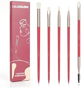 Eye Makeup Brush Set, 5 pcs Soft Bristles for Eyeshadow, Eyebrow, Eyeliner, Blending, and Conceal...