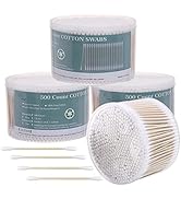 2000 Count Cotton Swabs Double Tipped Ear Cleaning Buds with Bamboo Stick 3 Inch Cotton Tip Appli...