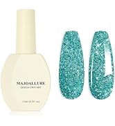 MAJOALLURE 15ML Glitter Gel Nail Polish Single Bottle Nail Polish Soak Off UV LED Nail Gel Polish...